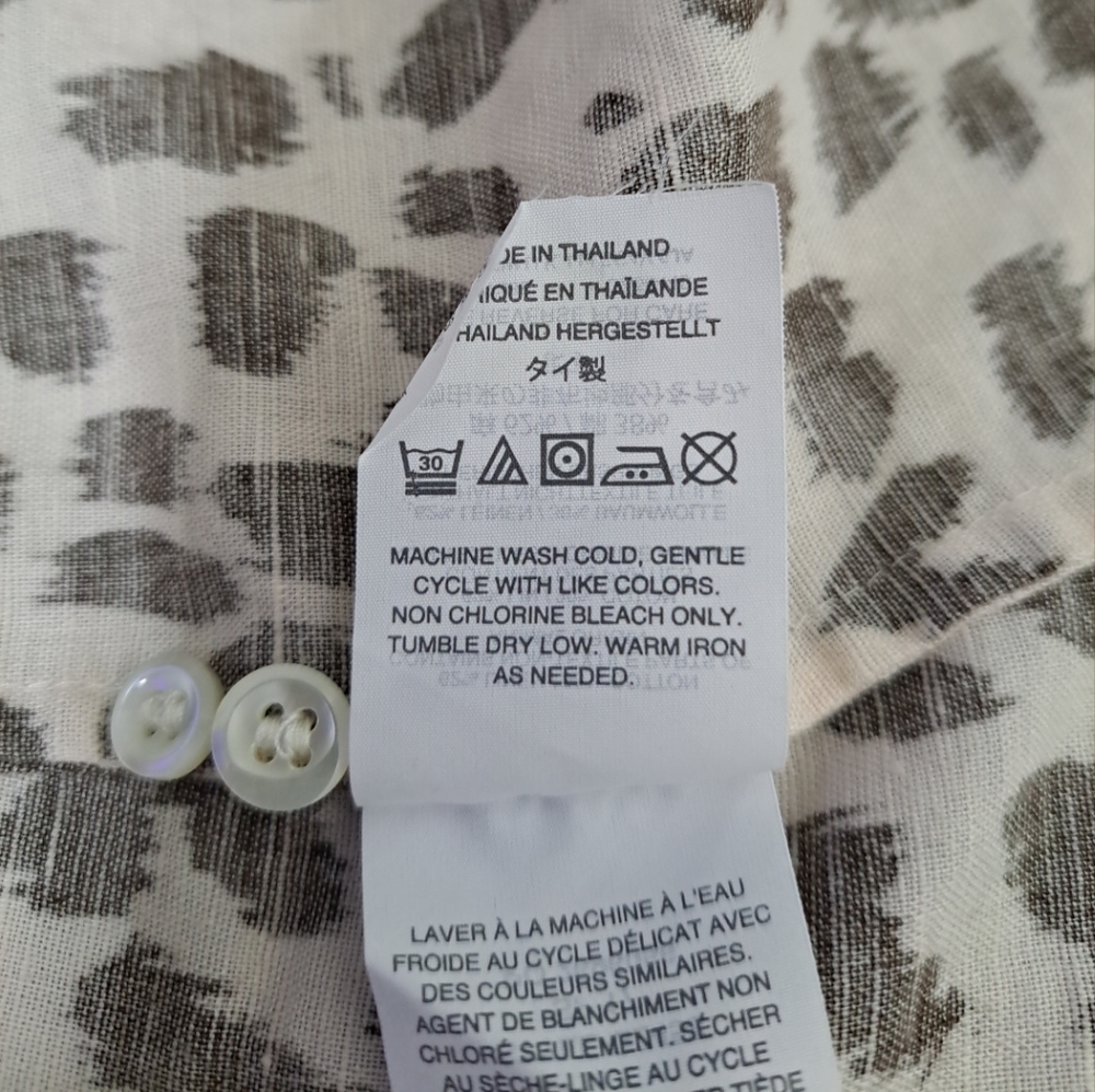 J. Crew Leopard Print Button Down Shirt - Black and White - Picture 11 of 16